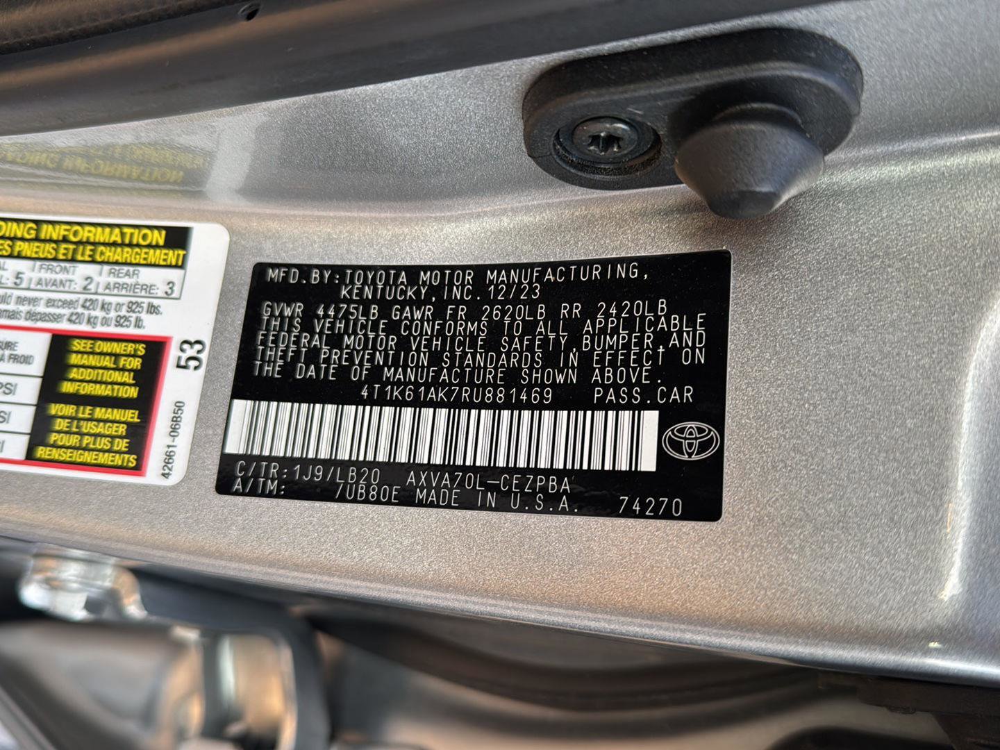 Certified 2024 Toyota Camry XSE image 32