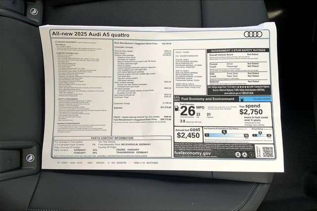 New 2025 Audi A5 2.0T Premium Plus image 13