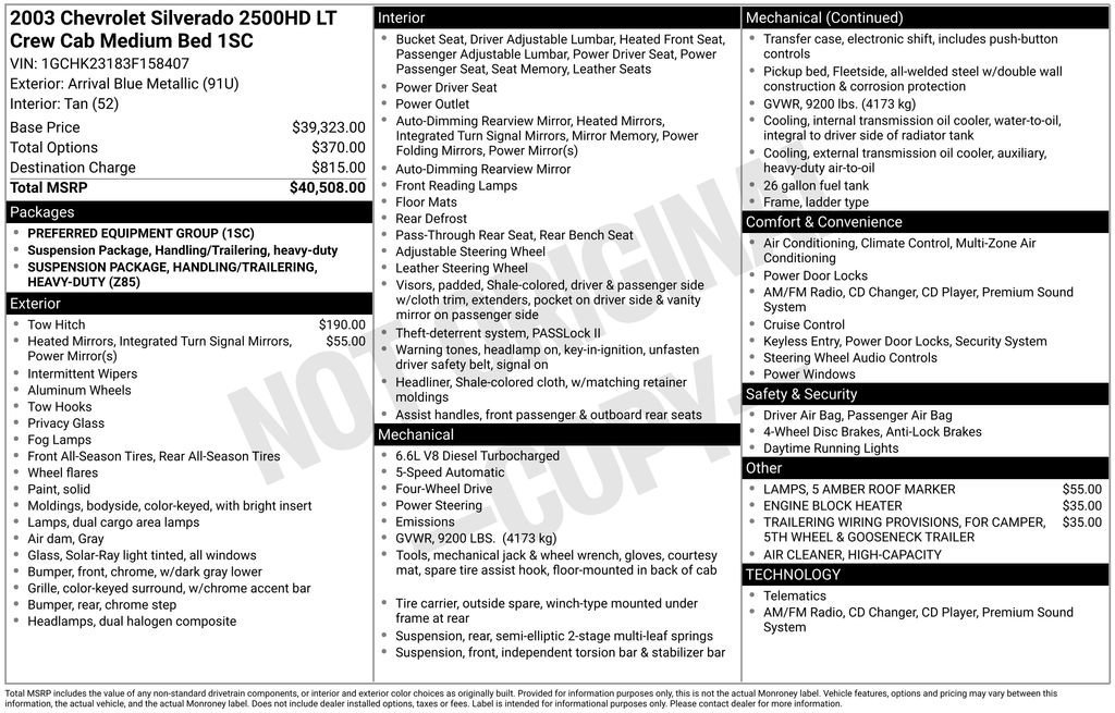 Used 2003 Chevrolet Silverado 2500 LT image 18