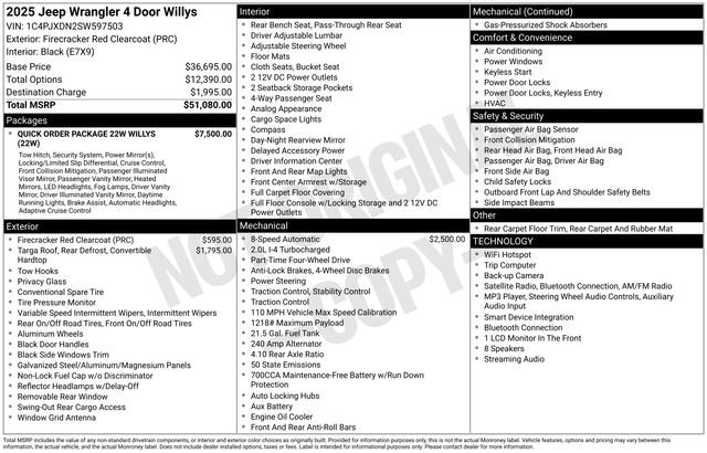 Used 2025 Jeep Wrangler Unlimited Sport AWD/4WD image 26