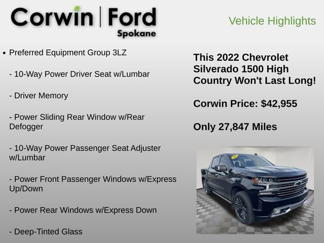 Used 2022 Chevrolet Silverado 1500 High Country image 6