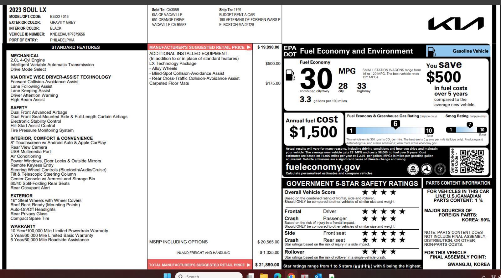 Used 2023 Kia Soul LX w/ Option Group 015 image 4