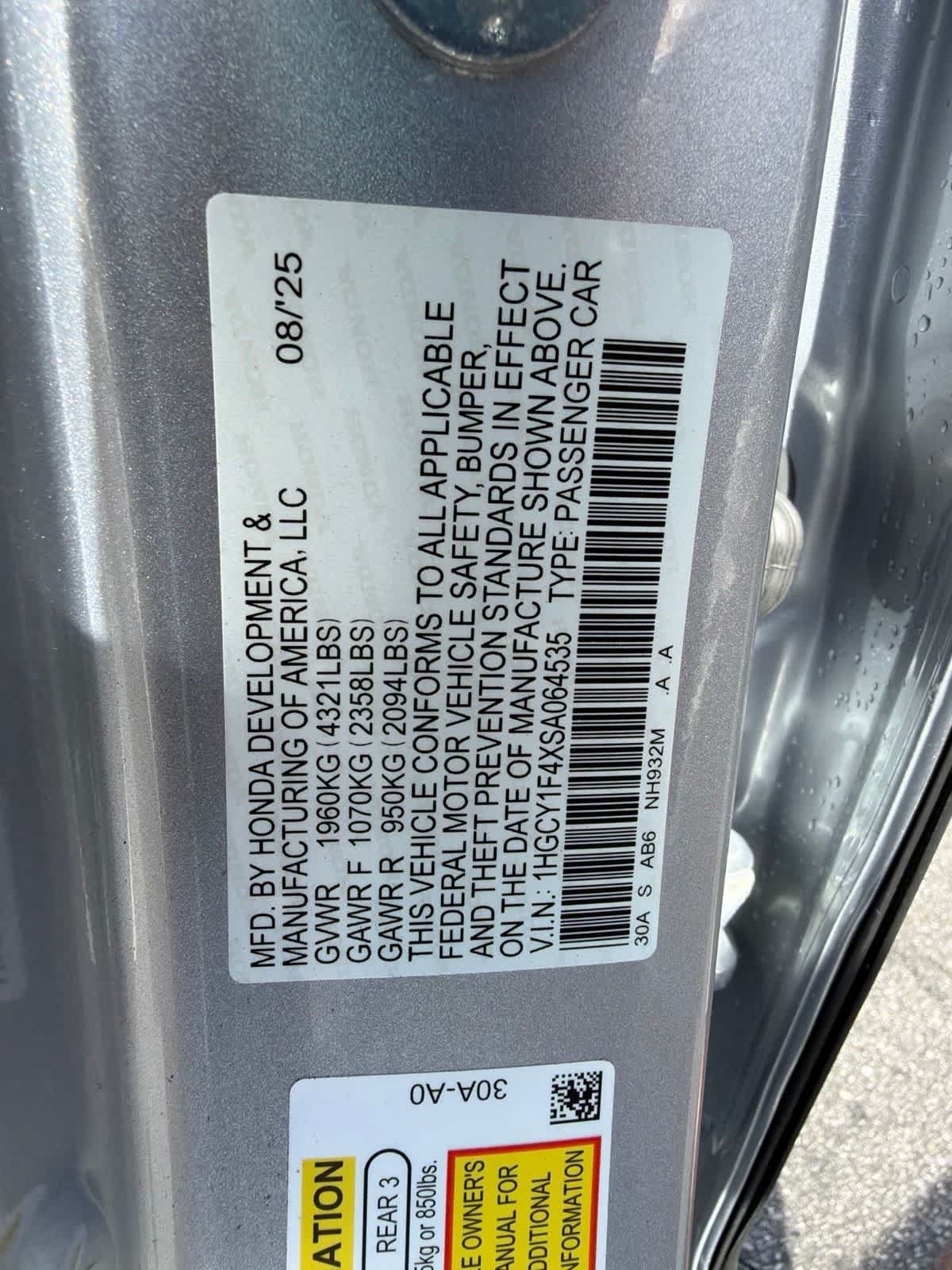 Used 2025 Honda Accord SE image 20