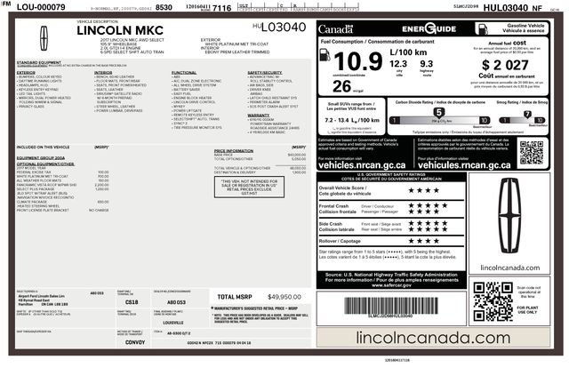 Used 2017 Lincoln MKC Select w/ Select Plus Package image 50