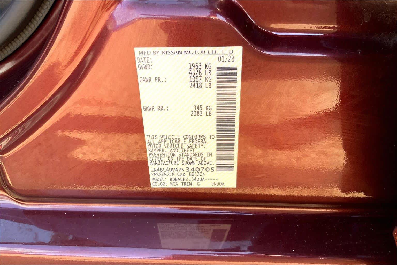 Used 2023 Nissan Altima 2.5 SV FWD image 36