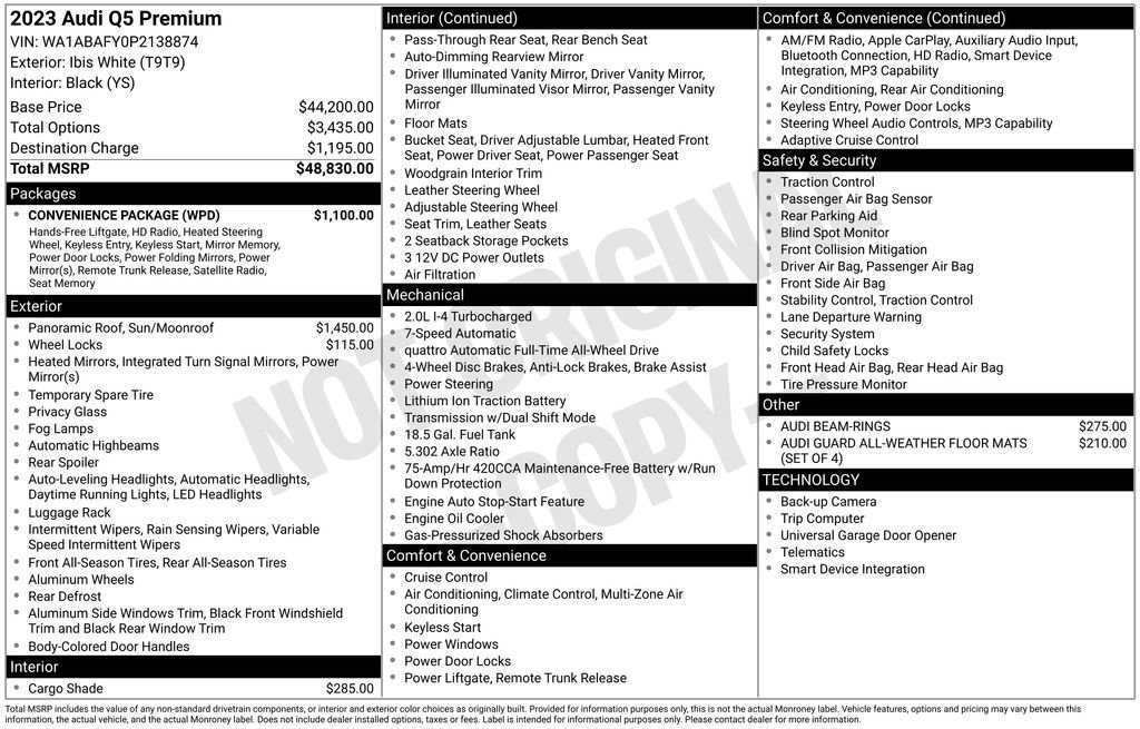Used 2023 Audi Q5 Premium w/ Convenience Package AWD/4WD image 28