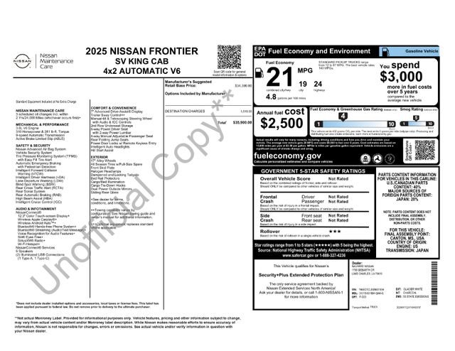 Used 2025 Nissan Frontier SV image 7