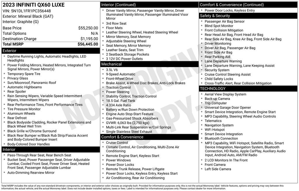 Used 2023 INFINITI QX60 Luxe image 5