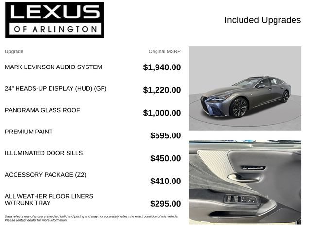 Certified 2022 Lexus LS 500 F Sport w/ Accessory Package (Z2) AWD/4WD image 4