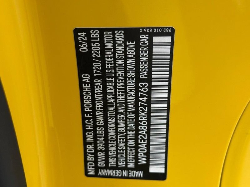 Certified 2024 Porsche 718 Cayman GT4 RS RWD image 25