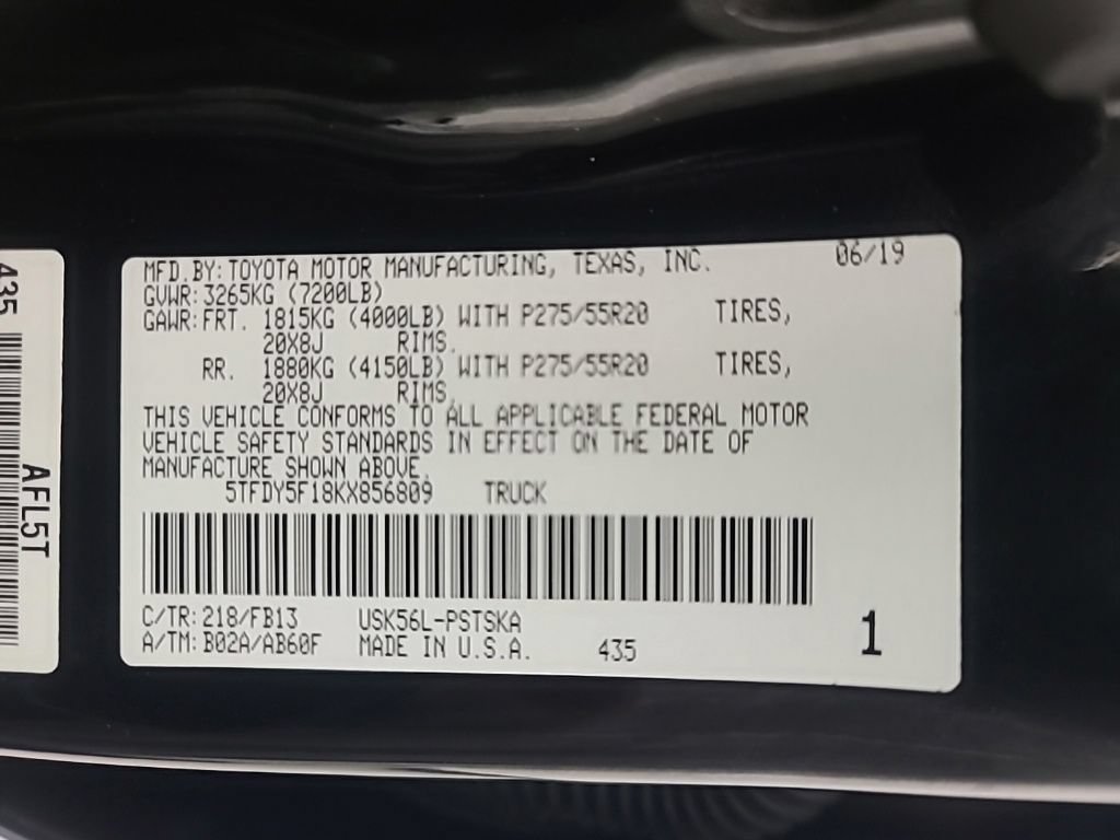 Used 2019 Toyota Tundra SR5 w/ TRD Sport Package AWD/4WD image 40