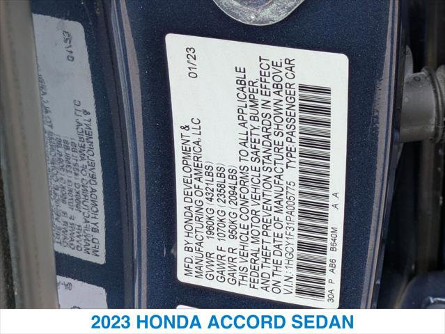 Certified 2023 Honda Accord EX image 26