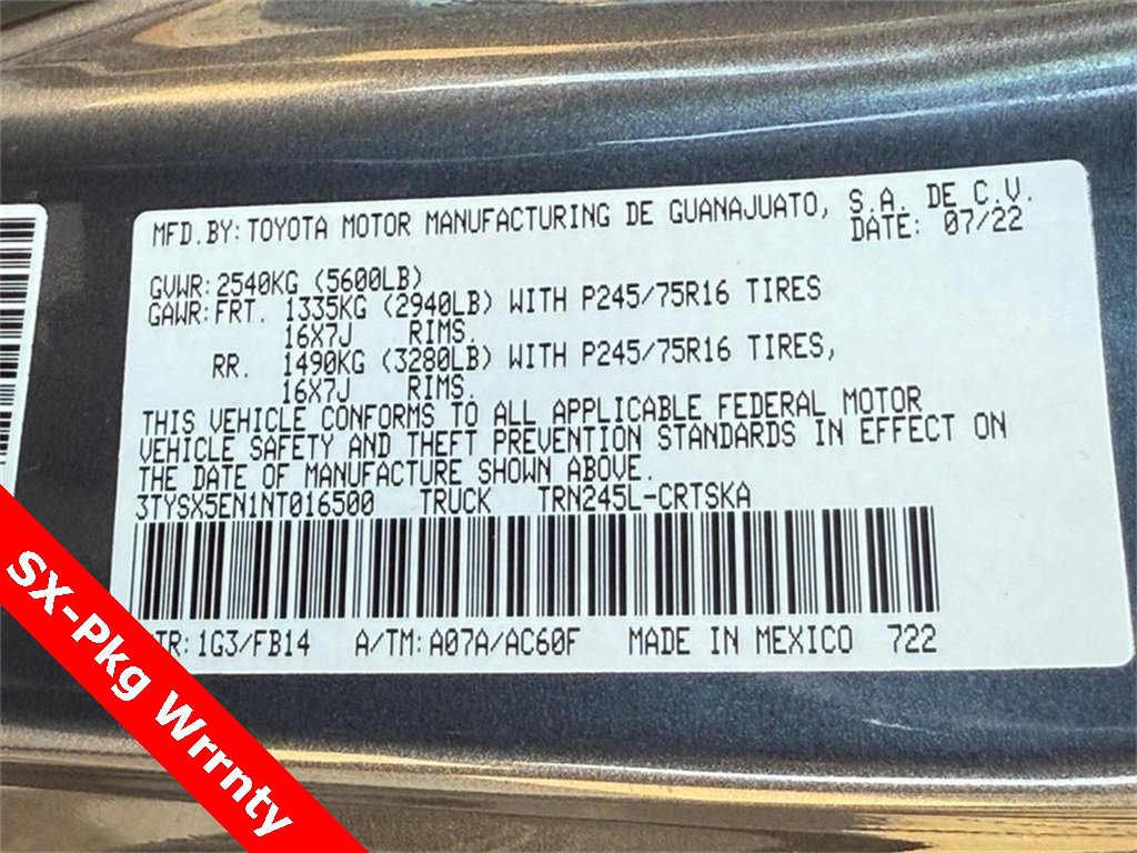 Used 2022 Toyota Tacoma SR w/ SX Package image 30