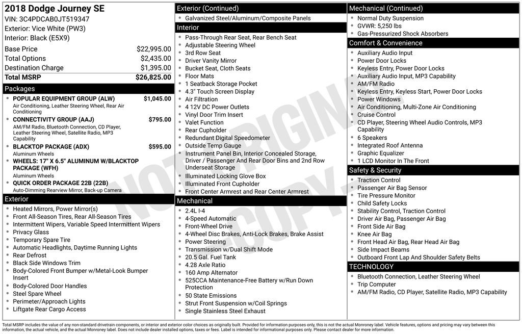 Used 2018 Dodge Journey SE w/ Popular Equipment Group image 6