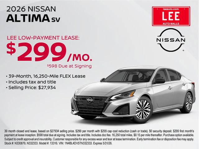 New 2026 Nissan Altima 2.5 SR w/ SR Midnight Edition Package AWD/4WD image 4