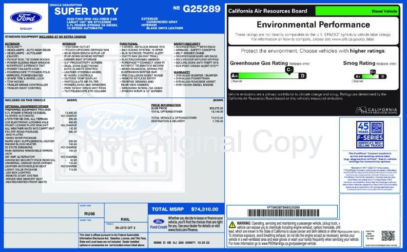 Used 2022 Ford F250 Lariat w/ Lariat Value Package AWD/4WD image 9