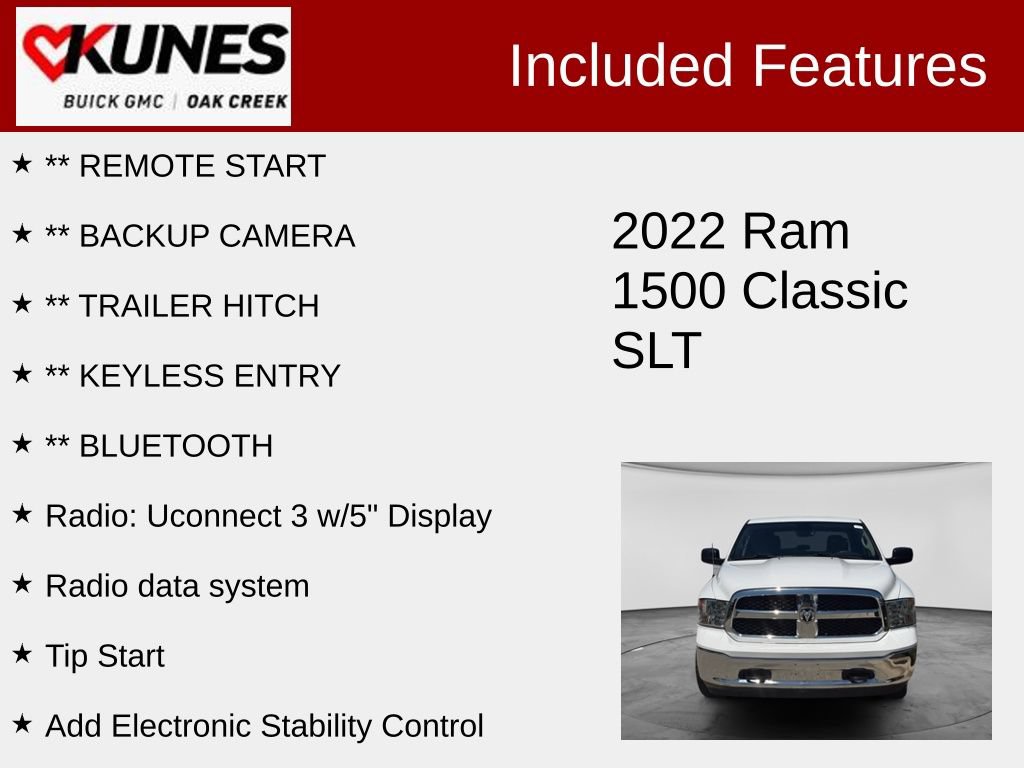 Used 2022 RAM 1500 Classic SLT AWD/4WD image 2
