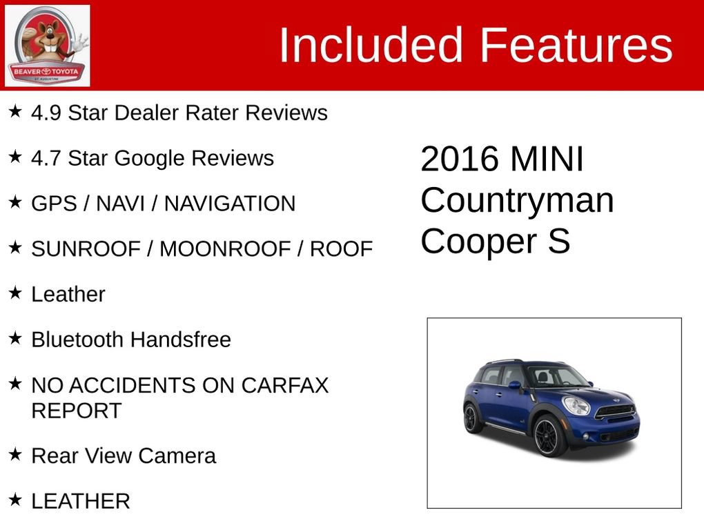Used 2016 MINI Cooper Countryman S AWD/4WD image 4