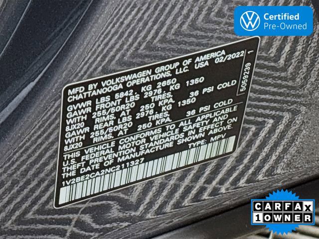 Certified 2022 Volkswagen Atlas Cross Sport SEL image 34
