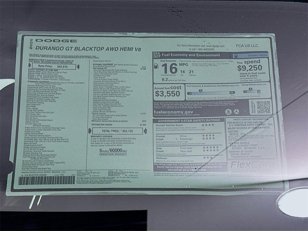 New 2026 Dodge Durango GT image 21