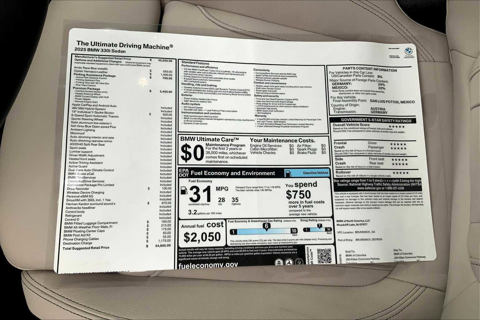 New 2025 BMW 330i Sedan w/ Premium Package image 18