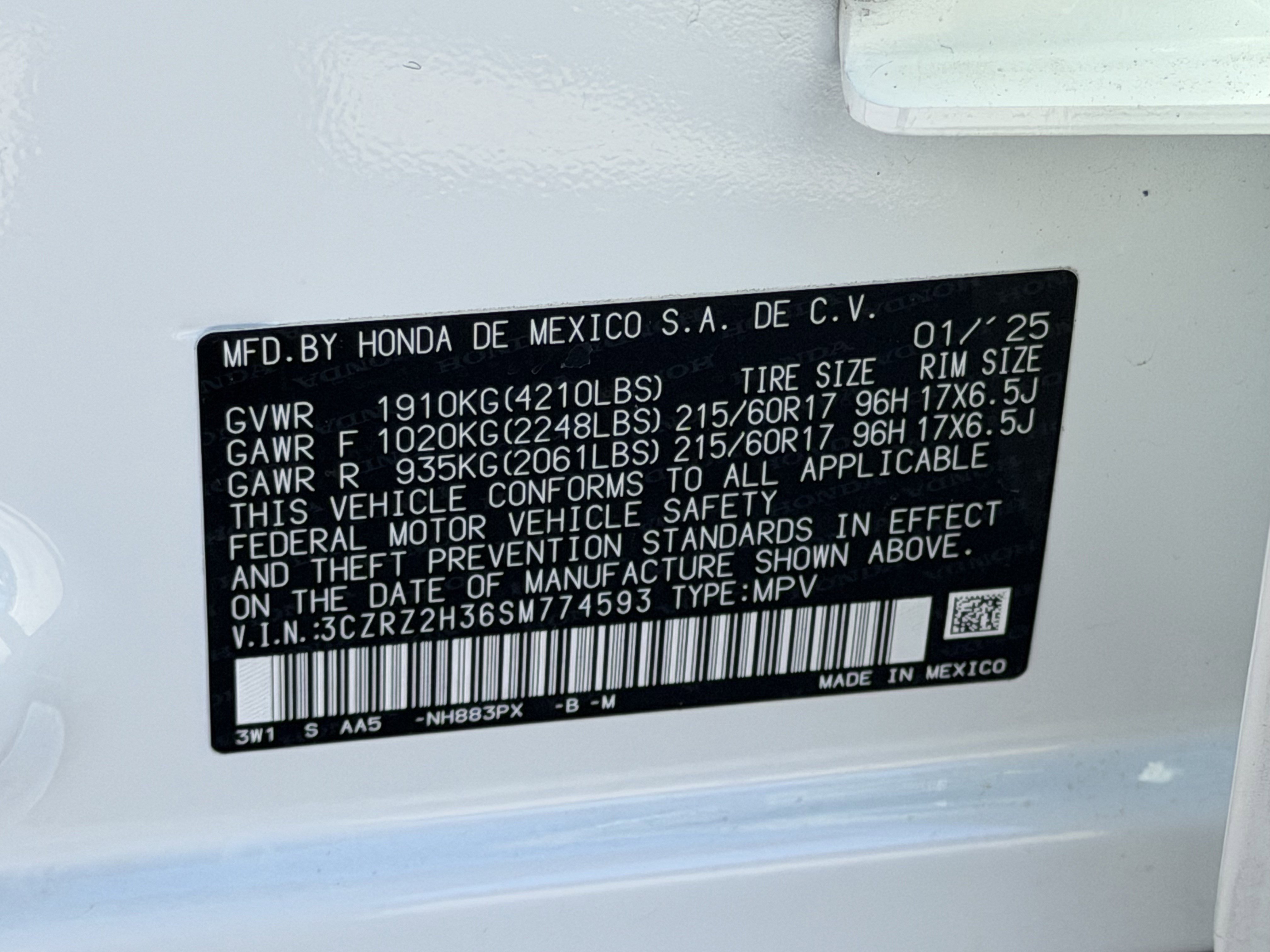 Used 2025 Honda HR-V LX image 25