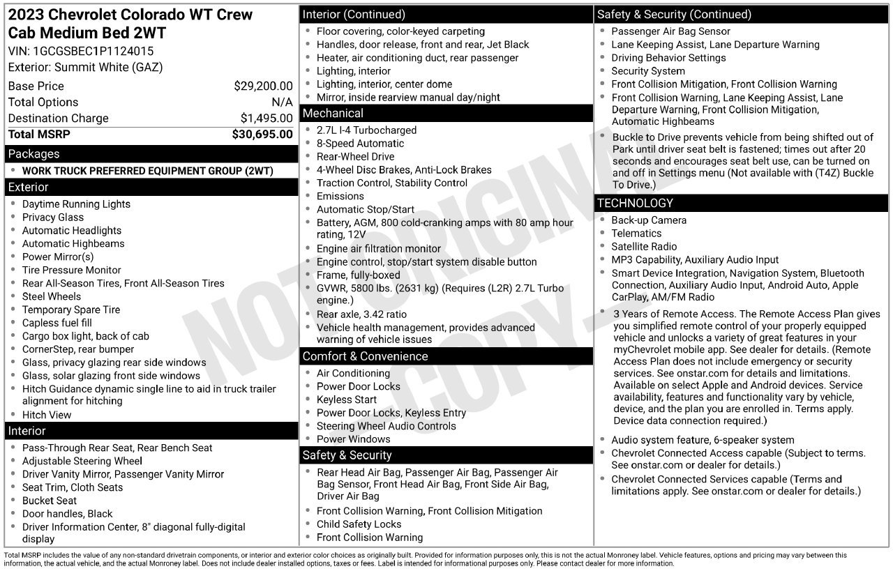 Used 2023 Chevrolet Colorado W/T RWD image 5