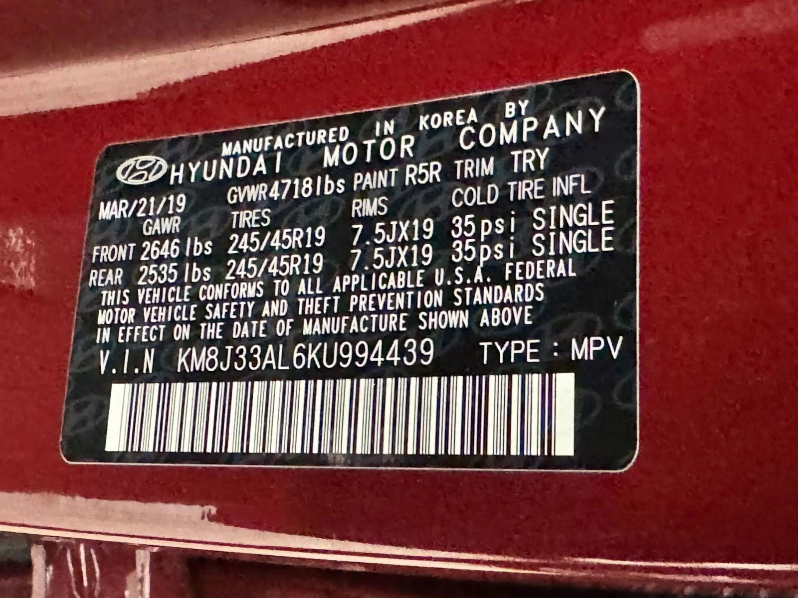 Used 2019 Hyundai Tucson Night image 38