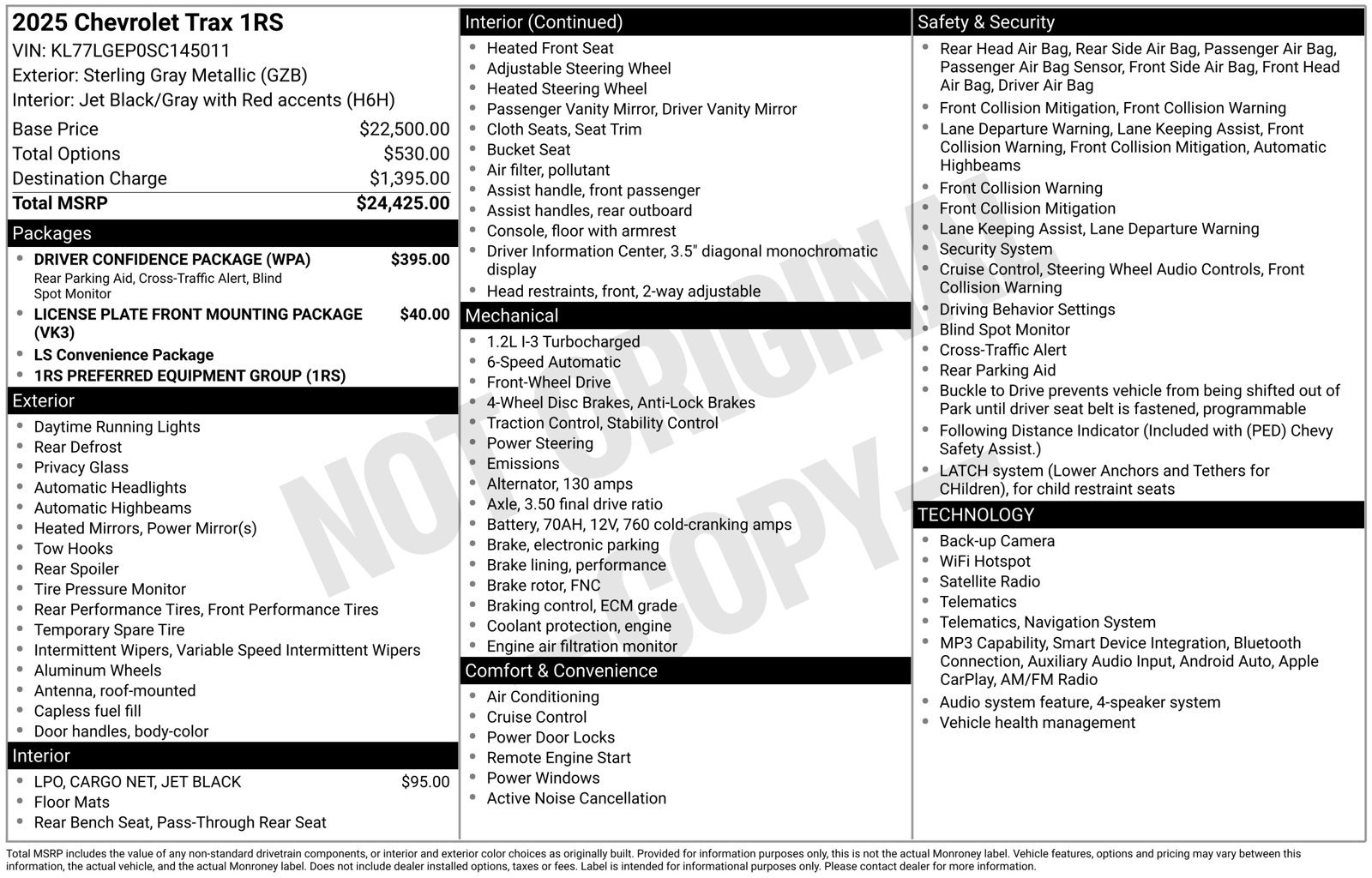 Used 2025 Chevrolet Trax RS w/ Driver Confidence Package FWD image 32