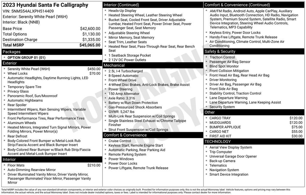 Used 2023 Hyundai Santa Fe Calligraphy image 39