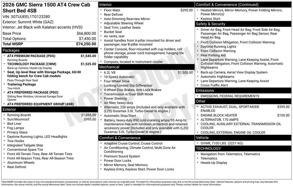 New 2026 GMC Sierra 1500 AT4 w/ AT4 Premium Package image 2