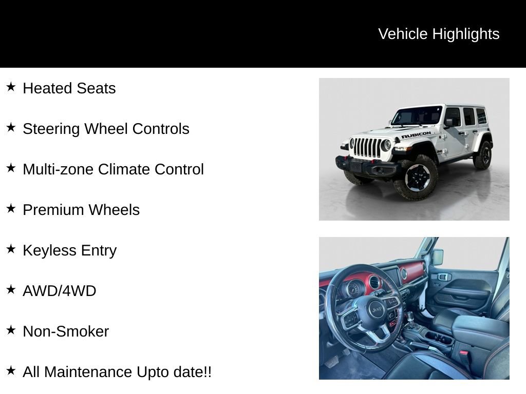 Used 2021 Jeep Wrangler Unlimited Rubicon w/ Uconnect 4C Nav & Sound Group AWD/4WD image 26