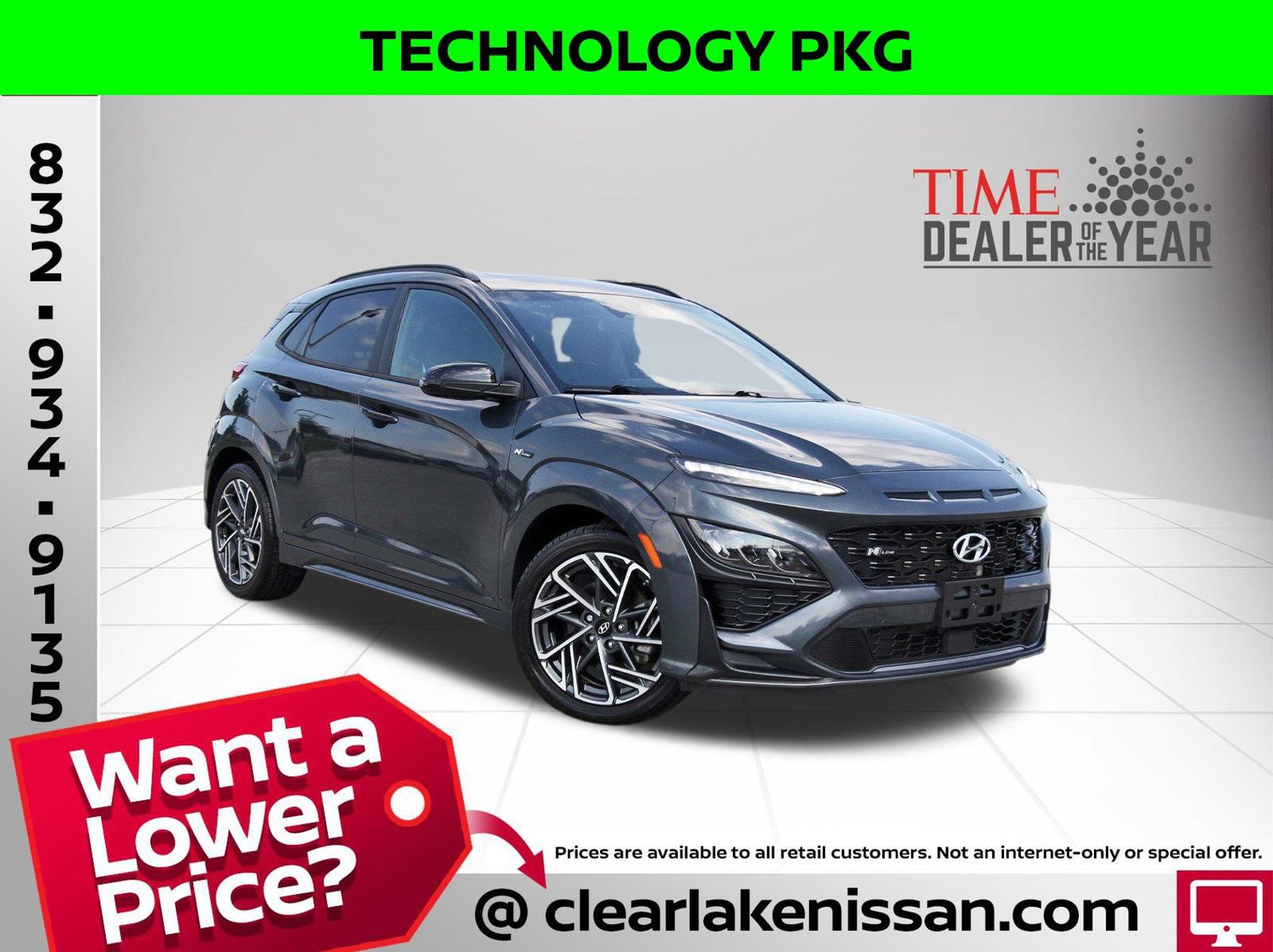 Used 2022 Hyundai Kona N Line w/ Tech Package