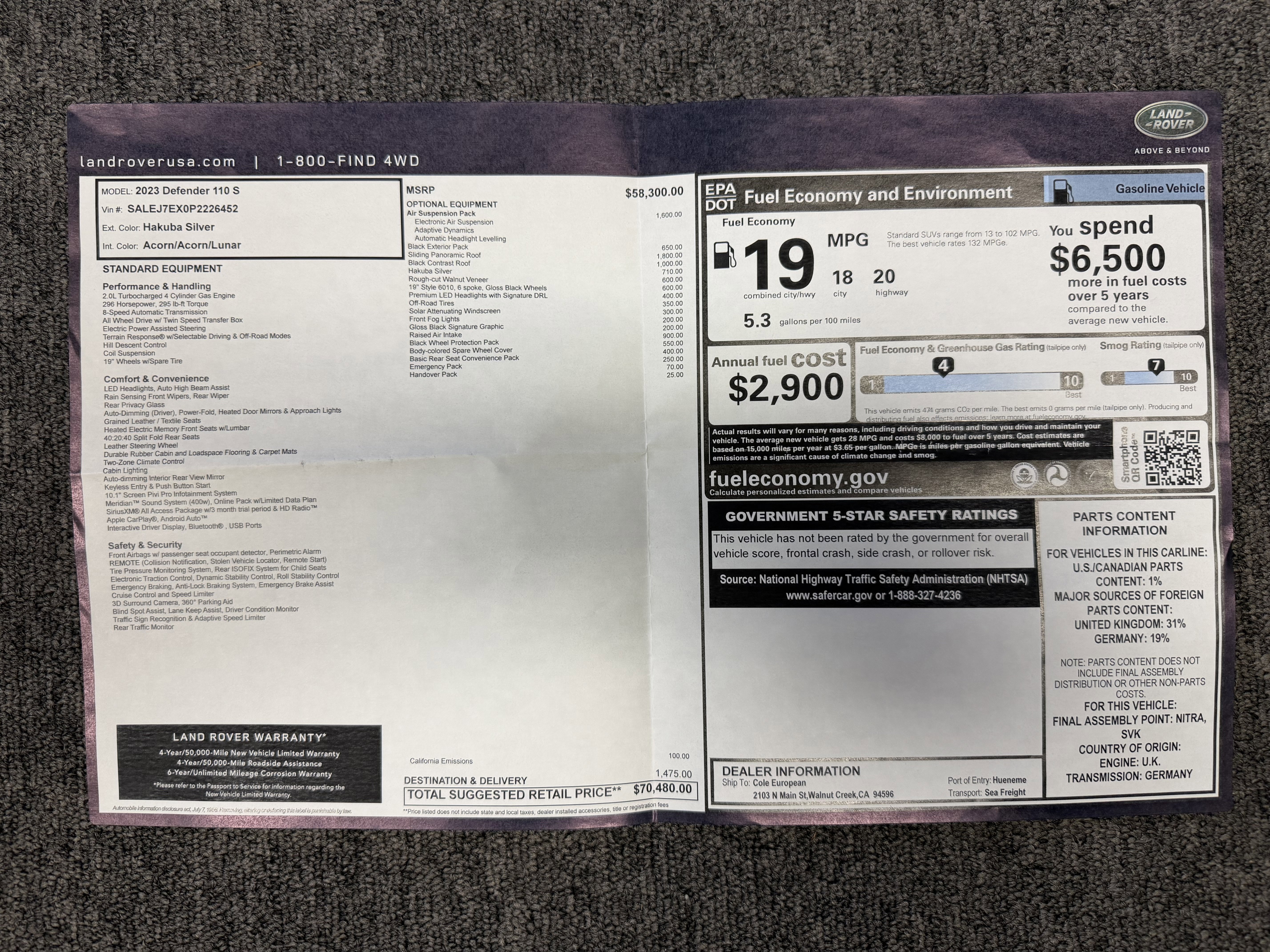 Used 2023 Land Rover Defender 110 S image 28