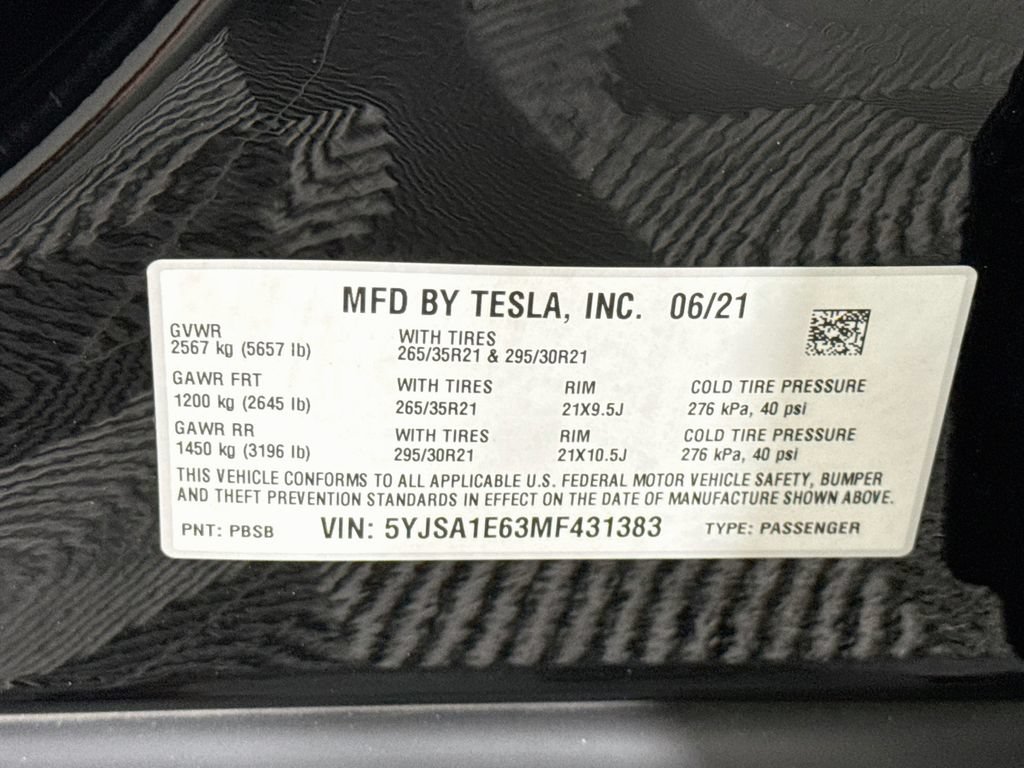 Used 2021 Tesla Model S Plaid AWD/4WD image 32