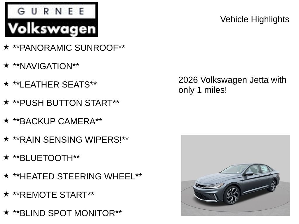 New 2026 Volkswagen Jetta SEL FWD image 7