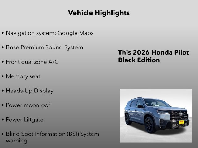 New 2026 Honda Pilot Black Edition image 32