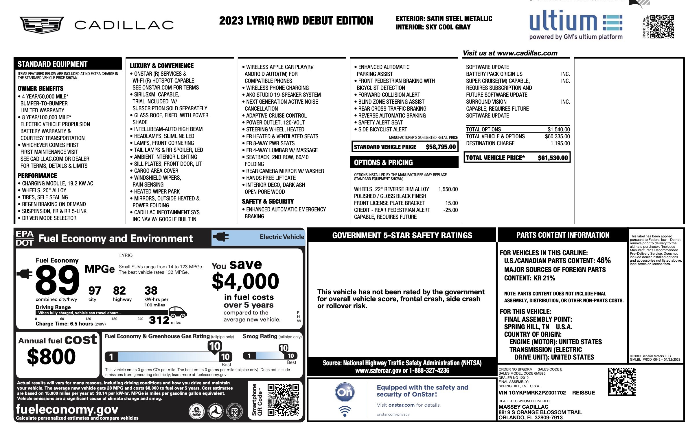 Used 2023 Cadillac Lyriq 2WD image 5