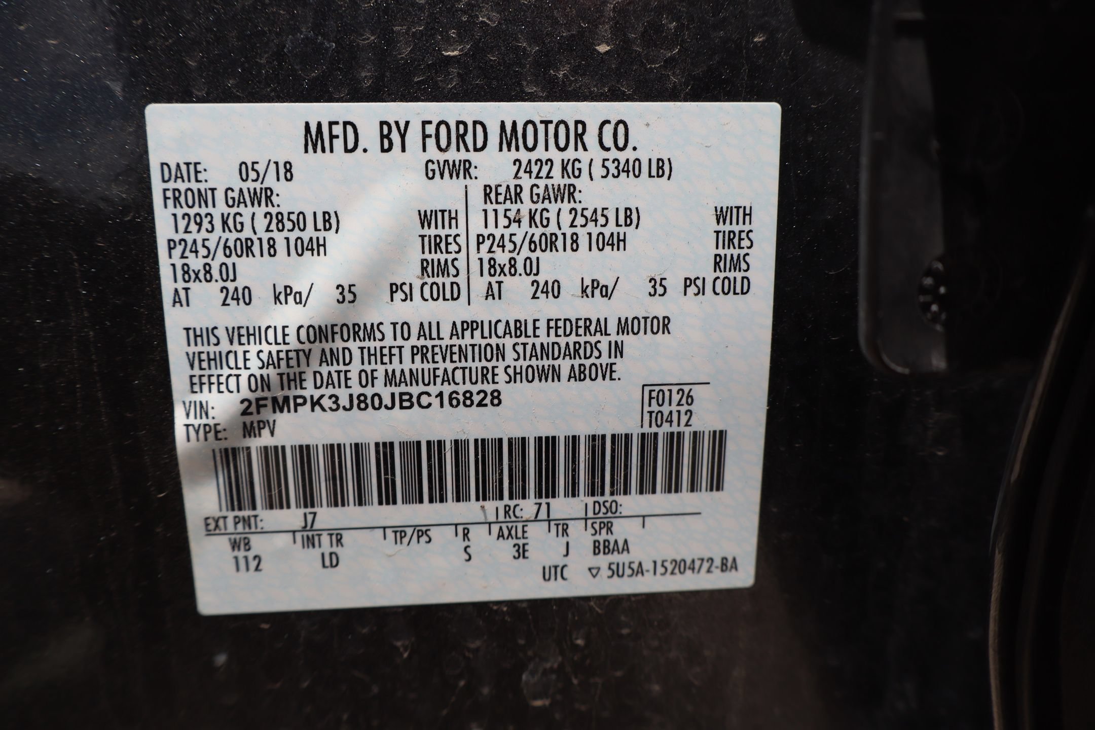 Used 2018 Ford Edge SEL w/ Equipment Group 201A FWD image 29