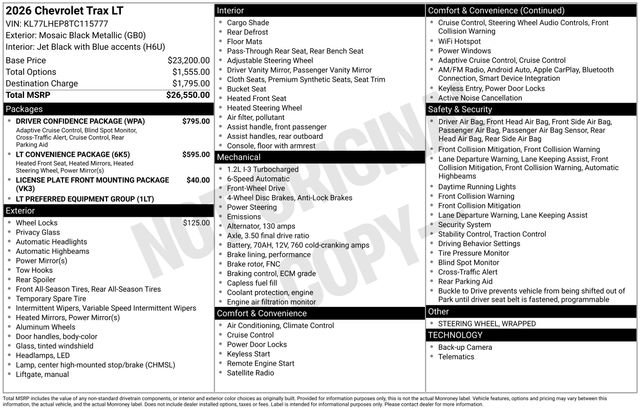 New 2026 Chevrolet Trax LT w/ Driver Confidence Package image 5