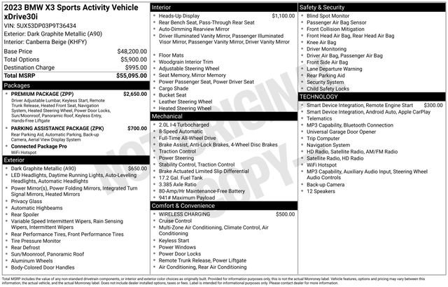 Used 2023 BMW X3 xDrive30i w/ Premium Package image 47