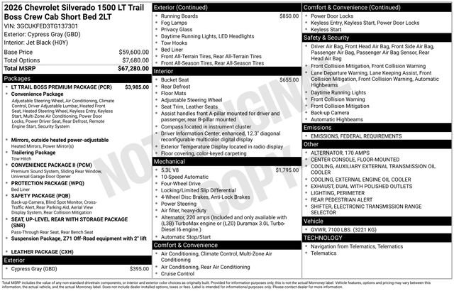 New 2026 Chevrolet Silverado 1500 LT Trail Boss w/ LT Trail Boss Premium Package image 5