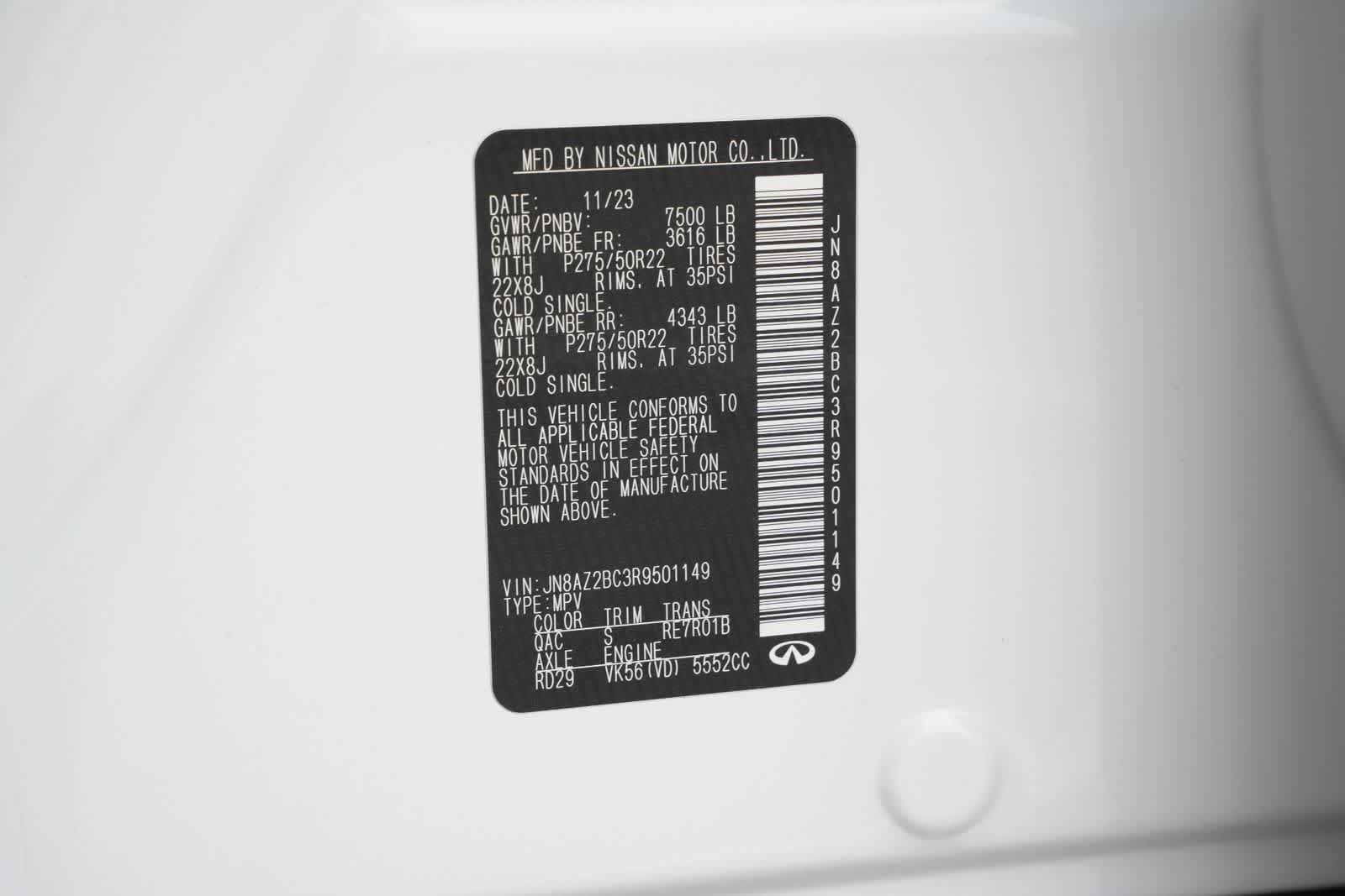 Certified 2024 INFINITI QX80 Sensory AWD/4WD image 26