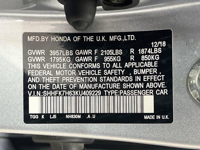 Used 2019 Honda Civic EX image 32