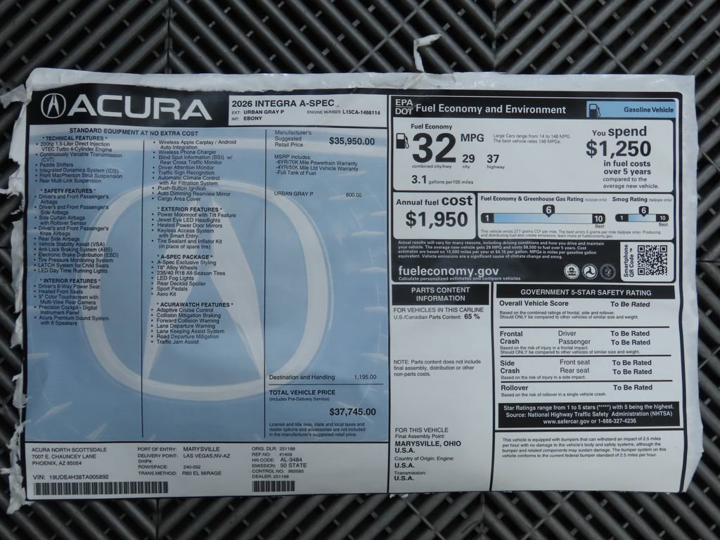 New 2026 Acura Integra A-Spec image 9