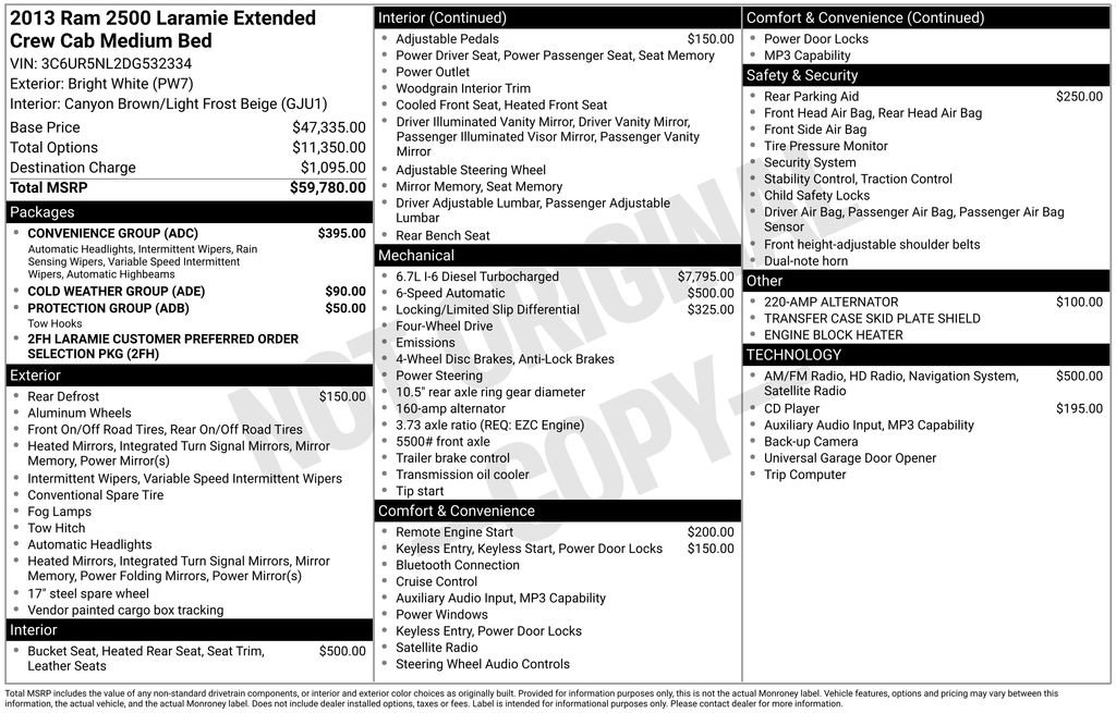 Used 2013 RAM 2500 Laramie w/ Convenience Group image 2