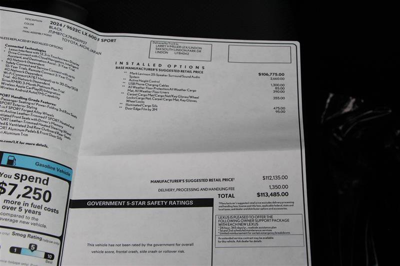 Used 2024 Lexus LX 600 F Sport image 43