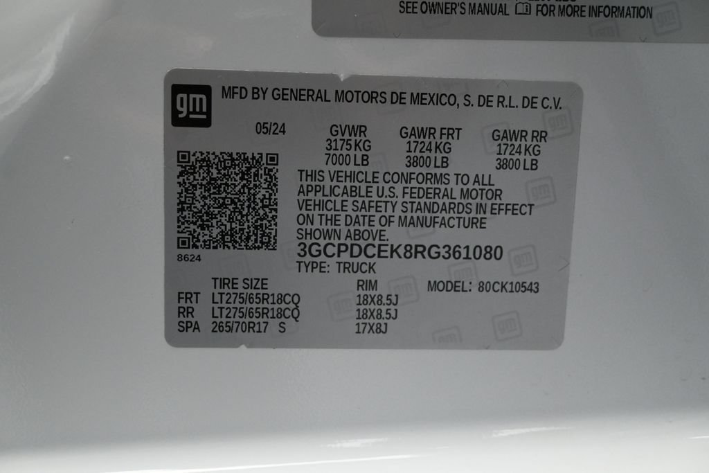 Used 2024 Chevrolet Silverado 1500 Custom Trail Boss AWD/4WD image 15