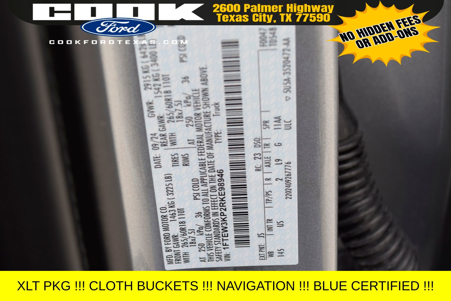 Certified 2024 Ford F150 XLT w/ Mobile Office Package image 26