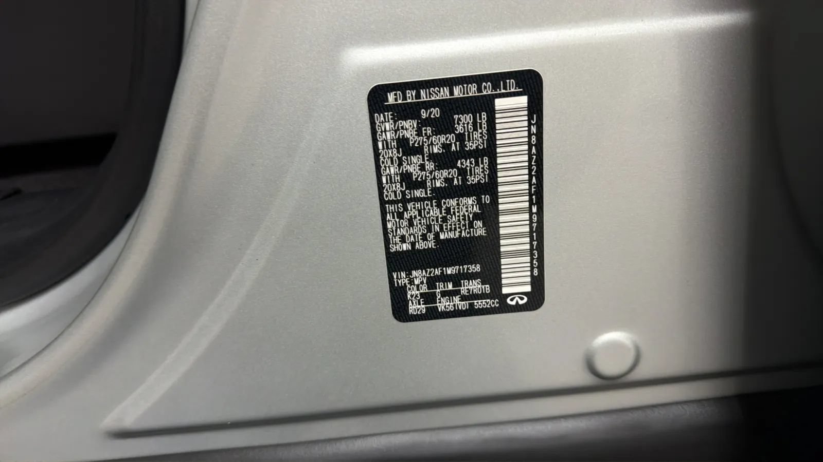 Used 2021 INFINITI QX80 Luxe RWD image 30